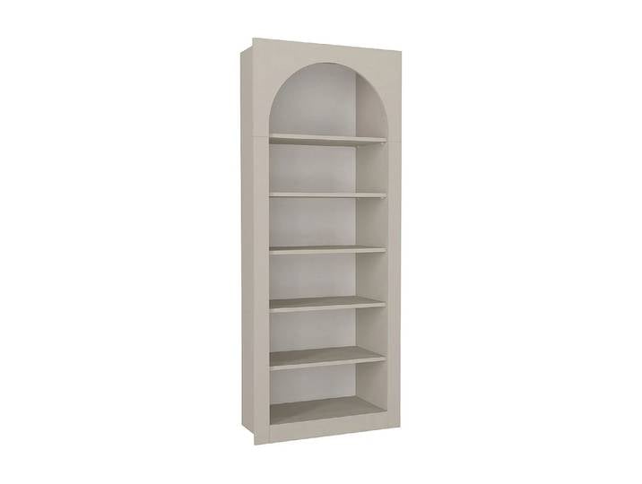 Bibliothèque avec 6 niches - Beige - CYMORA