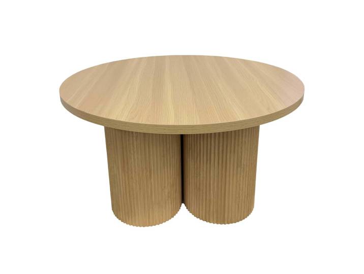 Table basse ronde 80 cm scandinave bois clair
