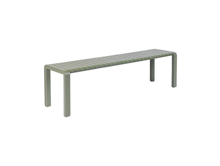 Banc en aluminium vert, 3 places, uni, pour extérieur - Zuiver, V