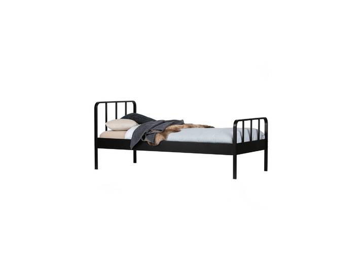 Lit 90x200 cm Acier Noir MEES