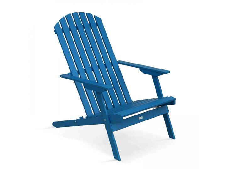 Oviala - Fauteuil relax de jardin en bois d'eucalyptus pliant et inclinable