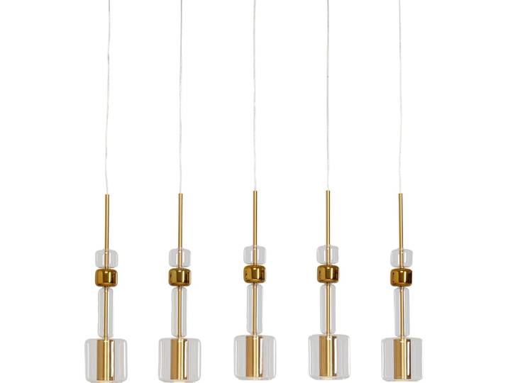 Suspension en verre et acier doré