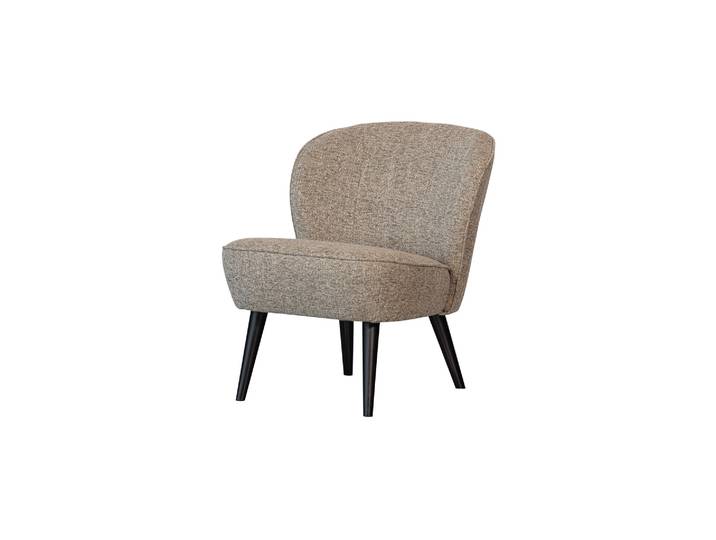 Fauteuil en tissu tissé naturel SARA