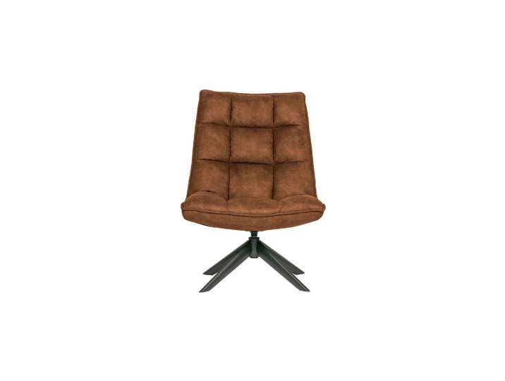 Fauteuil en cuir artificiel marron Jouke