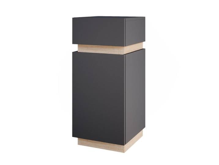 Meuble salle de bain avec porte et tiroir, anthracite 33 x 75.5cm