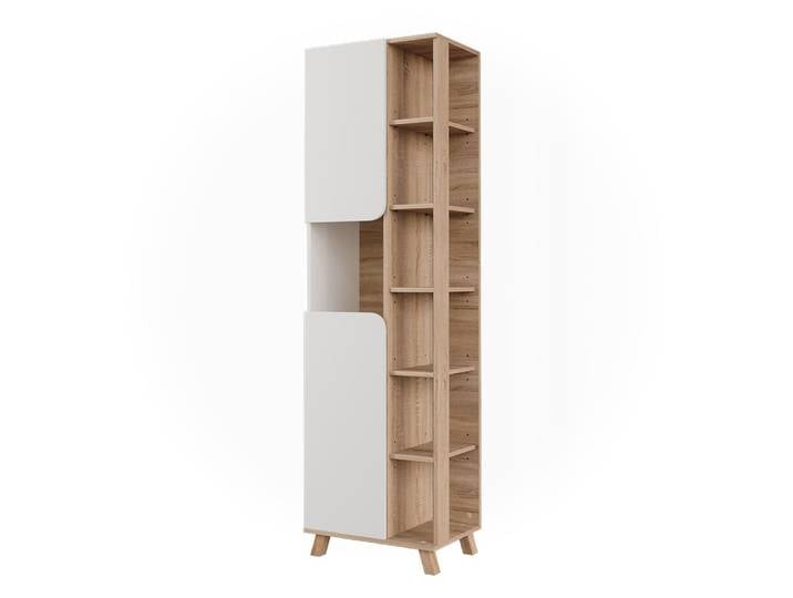 Meuble salle de bain avec 2 portes sonoma/blanc 50x175cm
