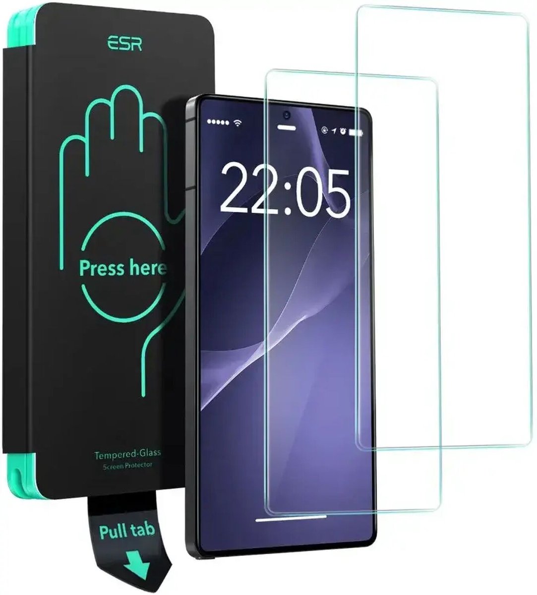 ESR Tempered Glass 2-pack for Samsung Galaxy S25 Ultra - transparent