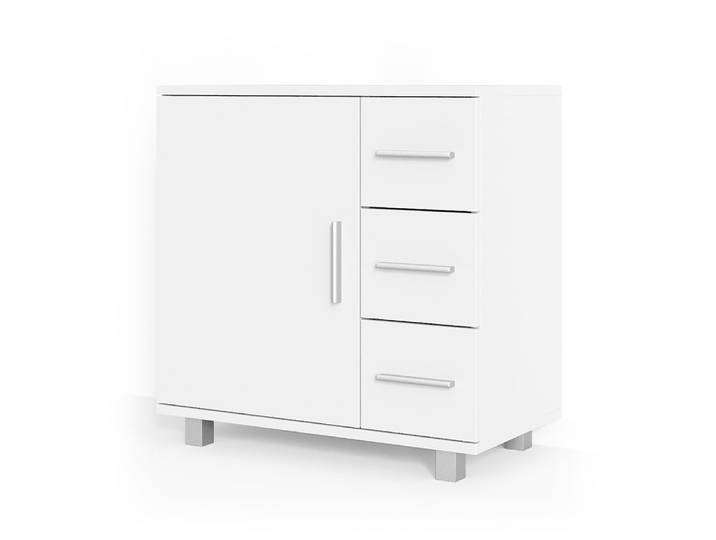 Meuble sous vasque simple 60x60cm, blanc