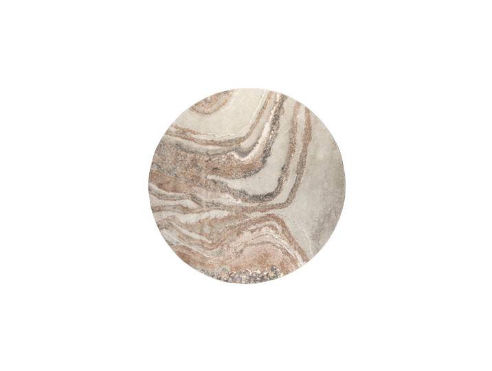 Tapis de salon en tissu multicolore, rond, à motifs - Zuiver, Sol