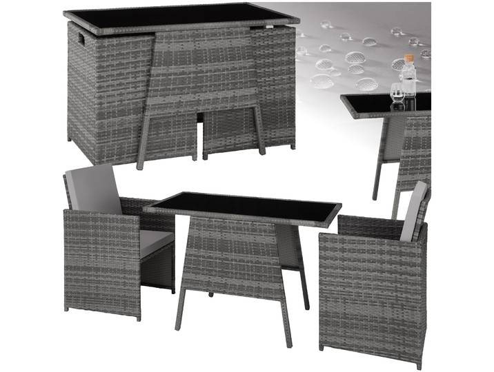 Salon de jardin LAUSANNE 2 places - gris