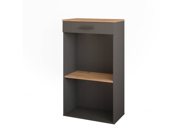 Casier à vin chêne doré/anthracite 60x106cm