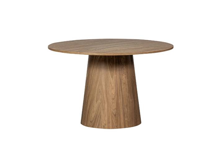 Table à manger ronde Ø120 cm MDF noyer MAAN