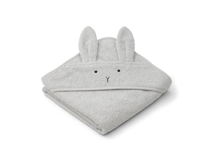 Liewood Cape de bain Albert 70x70 cm Rabbit dumbo grey
