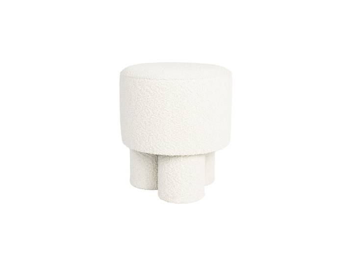 Tabouret en tissu blanc Marcos