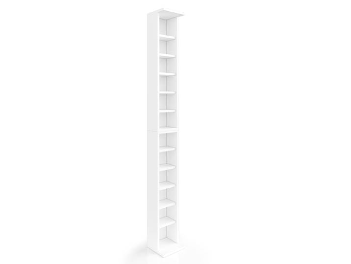 Étagère cd grand set de 2, blanc 21 x 91.8 cm