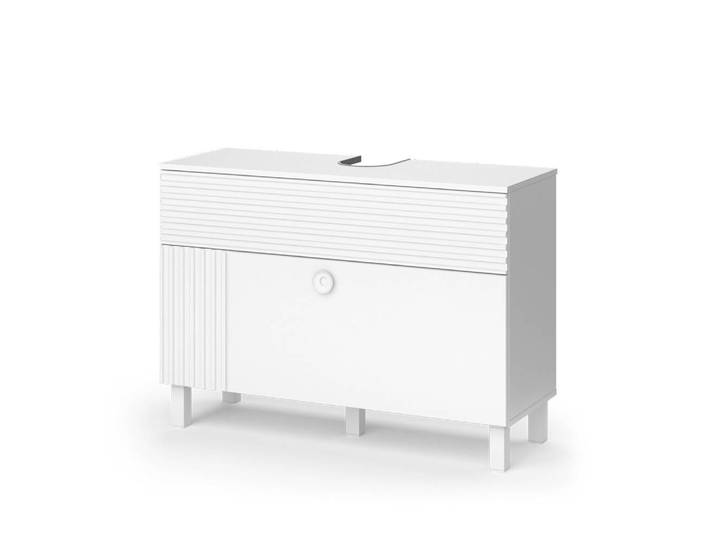 Meuble sous vasque simple avec 2 tiroirs, blanc 100.2 x 72.4cm