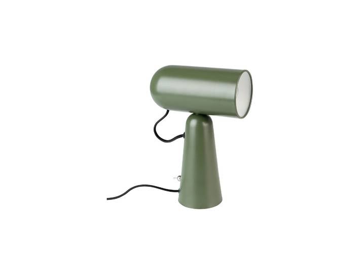 Lampe de bureau en fer vert, E27, 1 ampoule, pivotante, à poser -