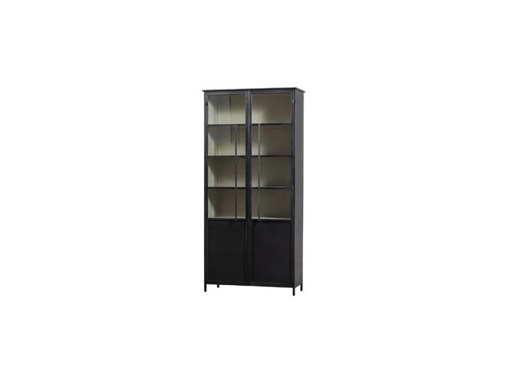 Vitrine XL 2 portes métal noir EXHIBIT