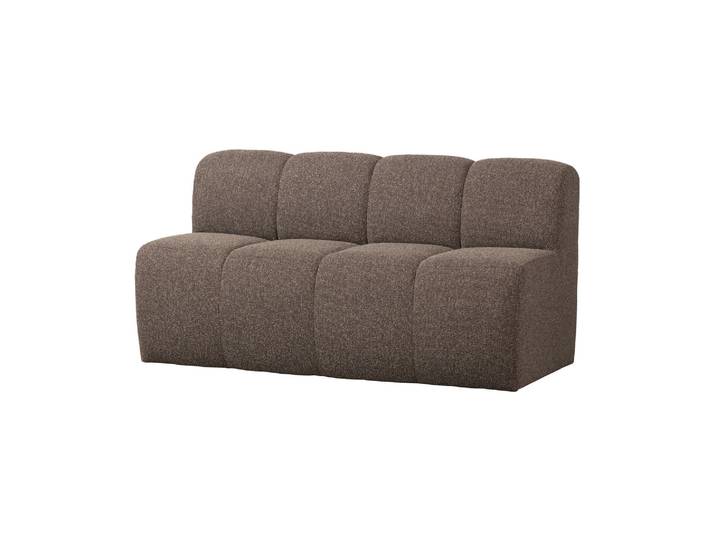 Banc de salle à manger 164 cm avec dossier bouclé mélange brun MO