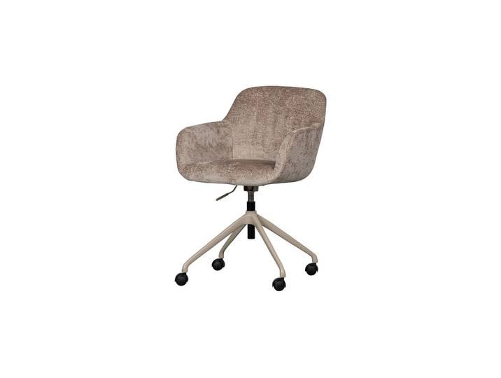 Chaise de bureau chenille taupe MORROS