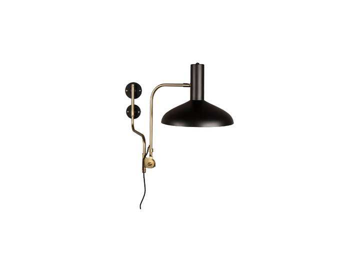 Applique en métal noir, E27, 1 ampoule, bras ajustable, orientabl