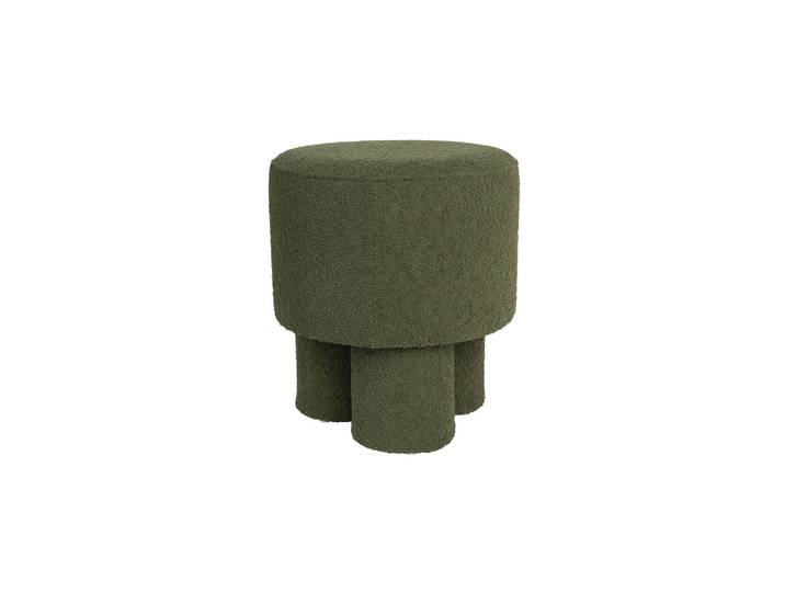 Tabouret en tissu vert Marcos