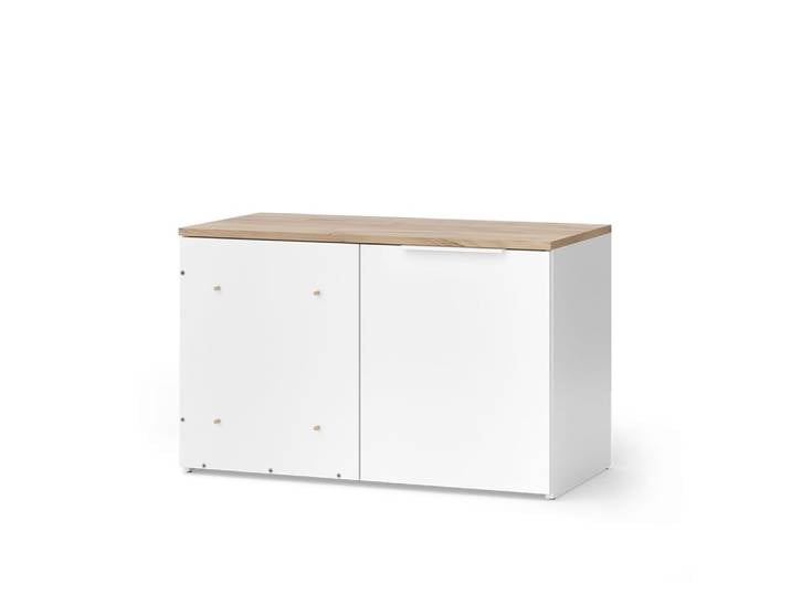 Commode dangle avec porte blanche/sonoma 80x50 cm
