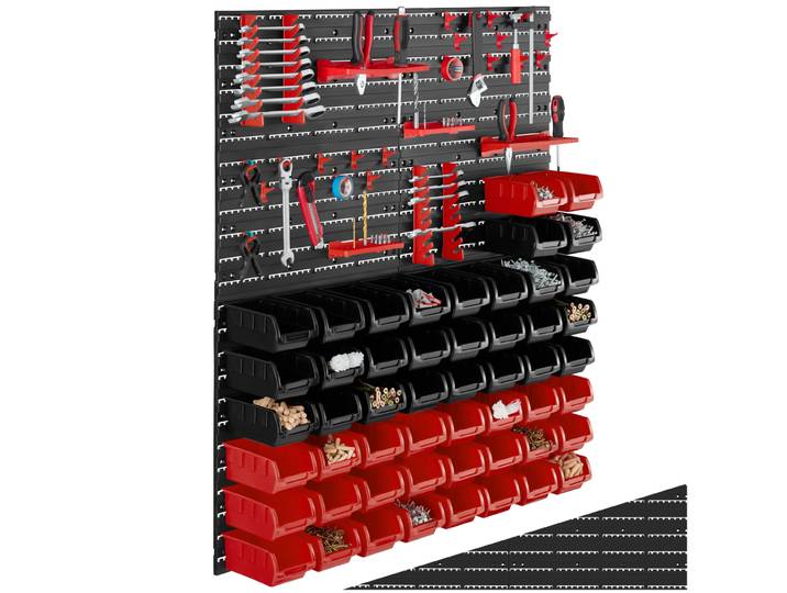 Magazine de petites pièces avec 28 boîtes empilables et supports d'outils - Lot de 2