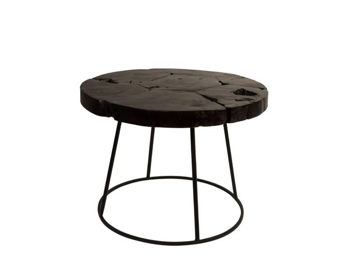 Table d'appoint en bois noir