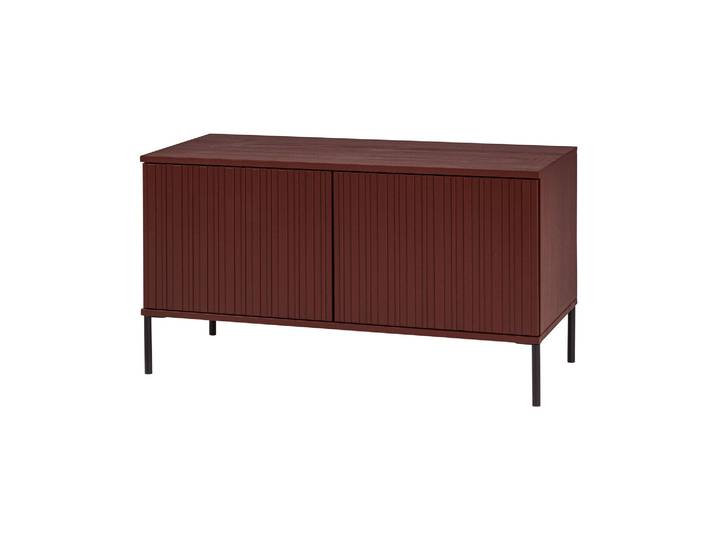 Meuble TV 100 cm pin bordeaux NEW GRAVURE