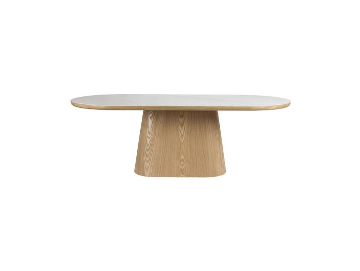 Table de repas ovaleen bois beige Almira 200x90