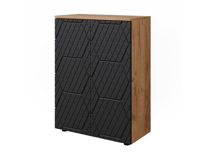 Armoire midisch anthracite avec structure en nid dabeille 60x81cm