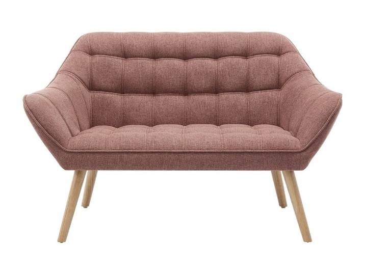 Canapé fixe polyester 2 places rose