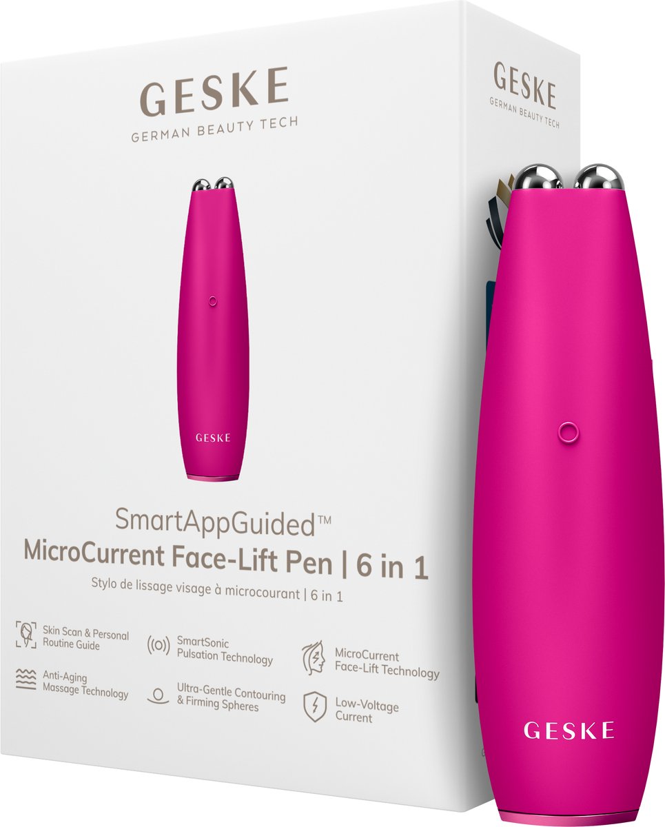 Geske 6 in 1 MicroCurrent Face-Lift Pen Magenta
