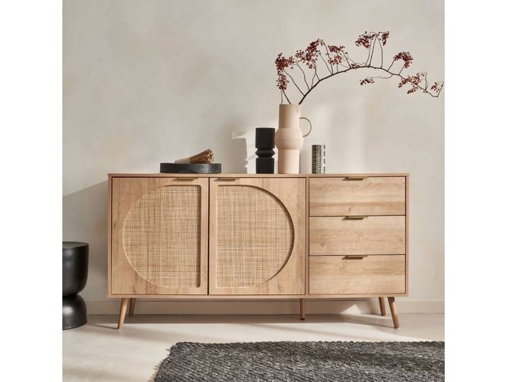 Buffet 2 portes + 1 étagère + 3 tiroirs