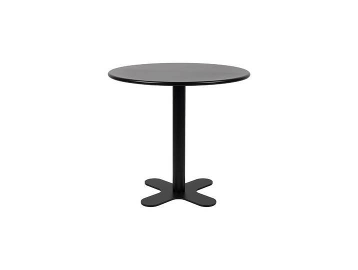 Table de bistrot ronde en métal noir Sanjay Outdoor