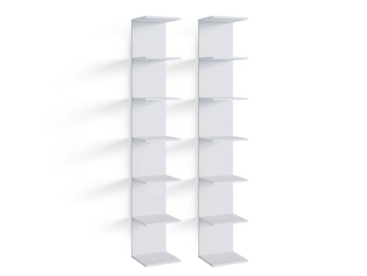 Étagère murale lot de 2 blanches 28x190 cm