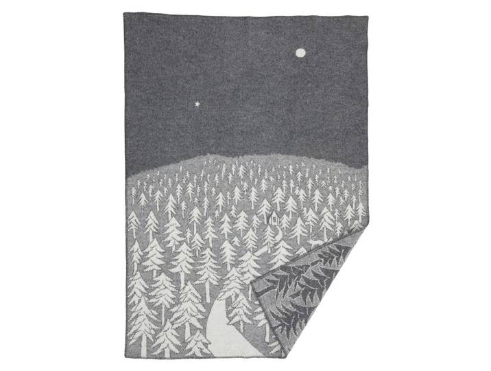 Klippan Yllefabrik Couverture House in the Forest gris