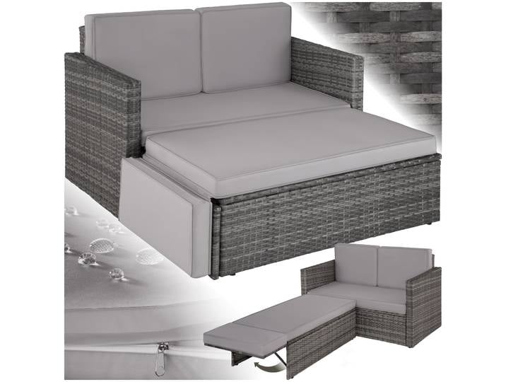 Canapé de jardin CORFOU modulable - gris