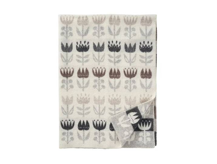 Klippan Yllefabrik Plaid Tulip 130x180 cm Grey