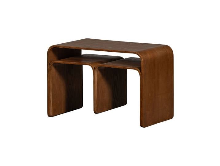 Table d'appoint multifonctionnelle contreplaqué brun Frey