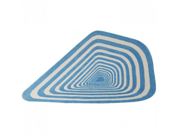 Tapis en laine bleue et blanche 240x170
