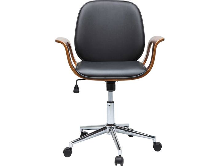 Chaise de bureau pivotante réglable à roulettes noire