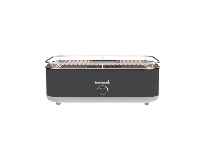 Barbecook gril de table électrique E-Carlo\, grille camping\, Midnight Grey\, 42.5x33x16.5cm
