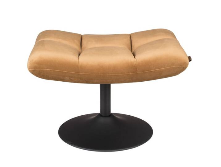 Tabouret repose pieds en velours doré