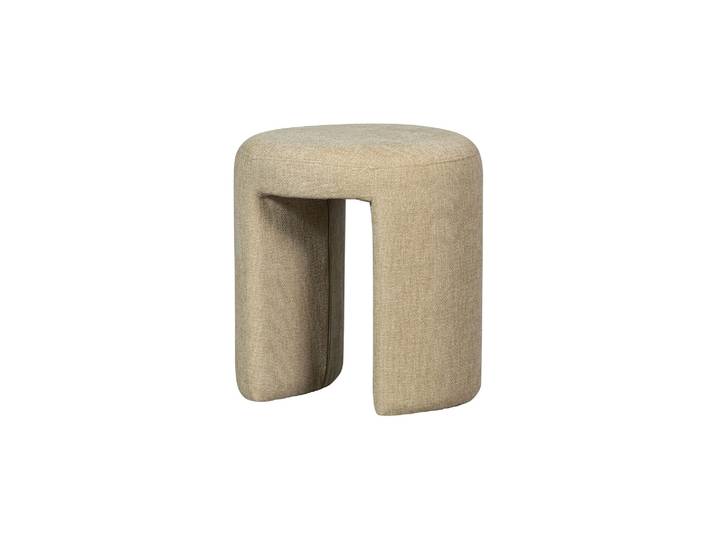 Tabouret rembourré chenille naturel Charlie