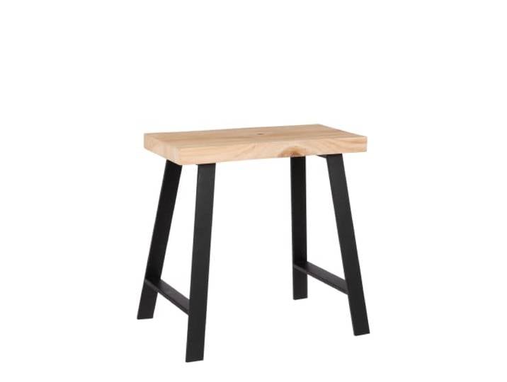 MICA Decorations Plano Banc - L46 x l32 x H46 cm - Bois de pin - Marron Clair