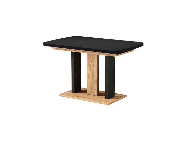 Table de salle à manger 2 parties noir/chêne de force doré 120x77.3cm