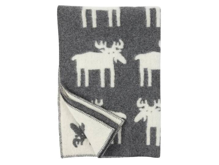 Klippan Yllefabrik Couverture en laine Elan gris 90x130 cm