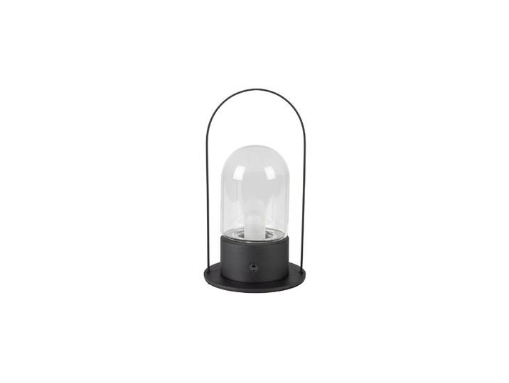 Lampe à poser en métal noir, 1 ampoule, rechargeable, variateur,